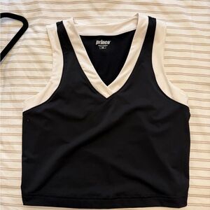 Prince Black and White V-Neck Tank